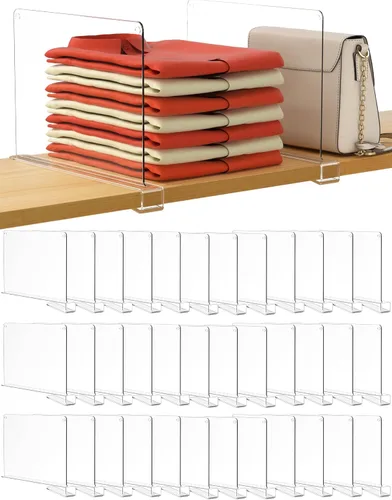 Vista 41 de HBlife 6 separadores de estantes negros, organizador vertical de bolso para armario, perfecto para suéteres, camisas, bolsos en el dormitorio