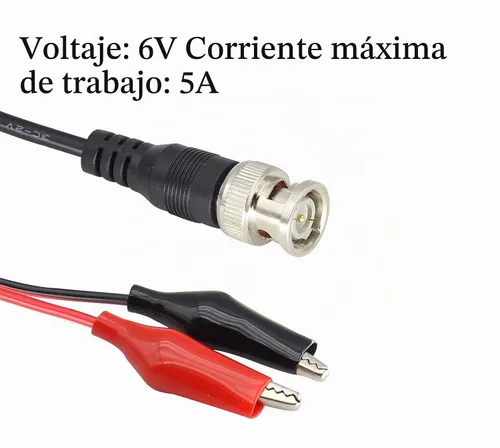 Vista 5 de Cable de prueba BNC a cocodrilo de 75 ohmios, clip de cocodrilo doble BNC, coaxial BNC macho Q9 a 2, clip de prueba de cocodrilo Leadfor