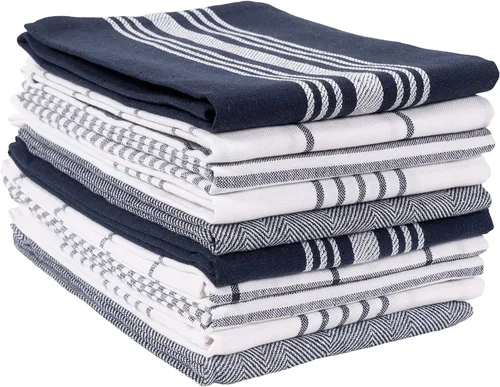 Vista 14 de KAF Home Soho - Juego de 10 toallas de cocina Toallas de té de 18 x 28 pulgadas Juego mixto suave y absorbente de toallas planas (beige)