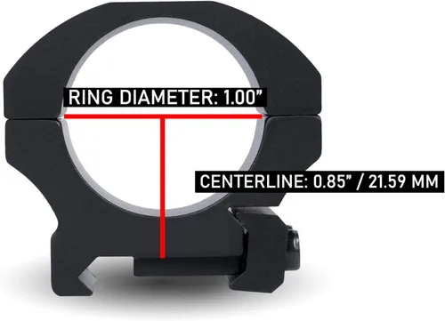 Vista 5 de Monstrum Precision Picatinny Scope Rings 1 inch Diameter