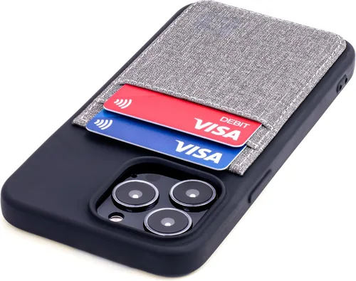Vista 15 de Dockem Funda tipo cartera para iPhone 13 con carcasa de silicona líquida, placa de metal integrada para montaje magnético y 2 bolsillos para Negro