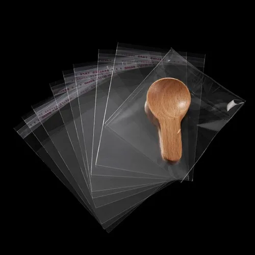 Vista 5 de Pequeñas bolsas transparentes para violonchelo de 3 x 3, 200 bolsas autoadhesivas de polipropileno OPP para joyas, aretes, dulces, panadería, velas