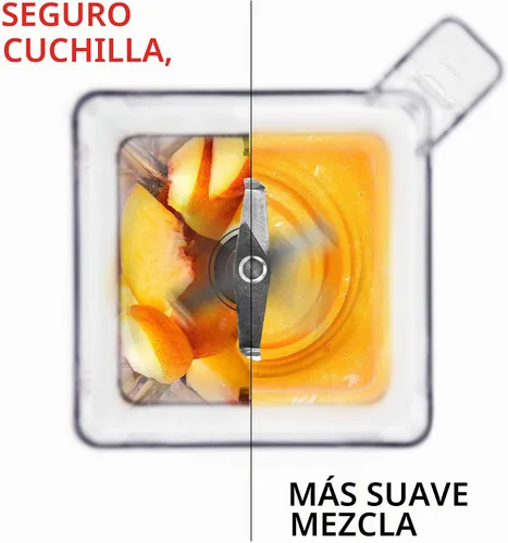 Vista 6 de Blendtec Classic 575 Licuadora, tarro WildSide+ de 90 onzas y espátula de cuchara, paquete de licuadora de cocina, color negro