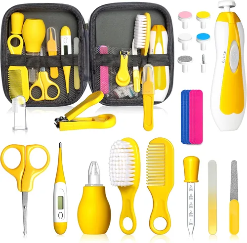 Vista 9 de Qunlions life Kit de aseo para bebés para niños y niñas, seguridad para recién nacidos, juego de aseo esencial para guardería, regalo para padres