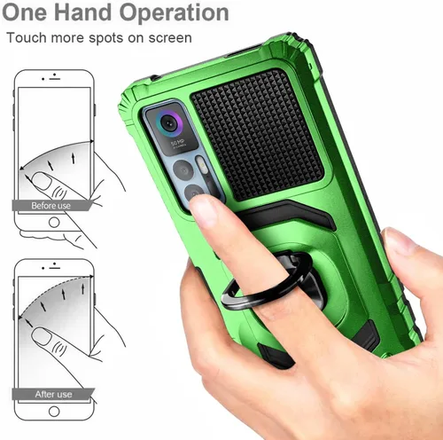 Vista 7 de NZND Funda para TCL 30 5G /TCL 30 /TCL 30 Plus con protector de pantalla de vidrio templado (cobertura máxima), protección de cuerpo completo