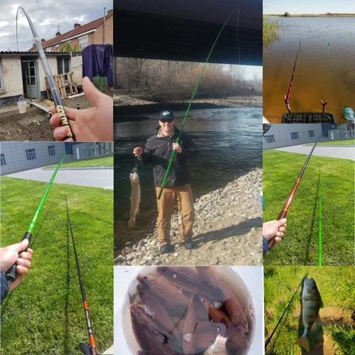 Vista 3 de Goture/ Kit de caña de pescar telescópica Tenkara/ Caña de pescar ultraligera para viajes, caña de pescar plegable portátil para bass y crappie
