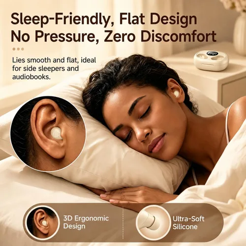 Vista 5 de Mini auriculares invisibles del sueño, pequeños auriculares Skin tone