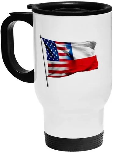 Vista 5 de ExpressItBest Taza de café aislada de acero inoxidable de 10 oz - Bandera de Chile (Chileno) - Muchas opciones