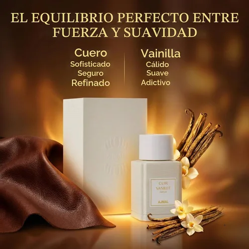 Vista 5 de Ajmal Oud Marquis Cuir Vanille Eau de Parfum para Hombre, 3.4 fl oz