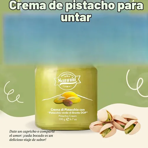 Vista 5 de Sanniti Marullo Crema de pistacho siciliano para untar de pistacho verde di Bronte DOP, 6.7 oz