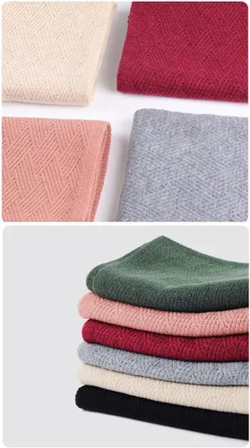 Vista 10 de Bufanda de punto de lana, gorro de esquí, guantes táctiles para invierno, para mujer y hombre