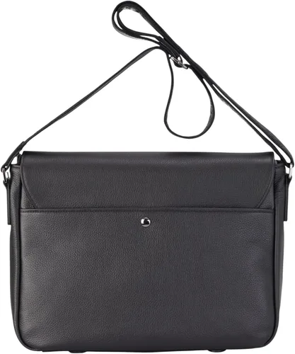 Vista 3 de Bolso de mensajero de cuero genuino para hombres - Maletín para portátil de 13 pulgadas - Bolsa de trabajo de viaje de negocios de piel de vaca