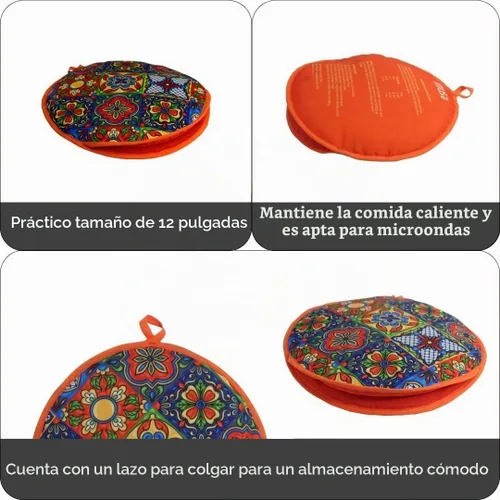 Vista 2 de IMUSA Calentador de tortilla de tela de 12 pulgadas, apto para microondas