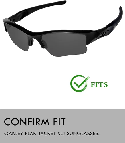 Vista 3 de Raydi Lentes de repuesto de policarbonato y kits de goma para Oakley Flak Jacket Flak Jacket XLJ Sunglasses