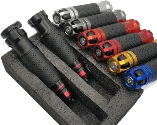 Vista 2 de Agarres universales para manillar de motocicleta CNC de 22 0.945 in, extremos de manillar para Yamaha FZ6 FAZER FZ8 XJ6 Diversion XSR TDM 700 900 MT
