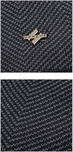 Vista 5 de Gorro unisex de lana de punto Sky Madrid con forro polar frío para hombre, gorro negro