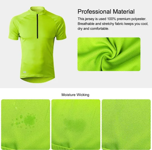 Vista 14 de INBIKE Maillots de ciclismo para hombre que absorbe la humedad, manga corta, secado rápido, camiseta de ciclismo de manga larga transpirable