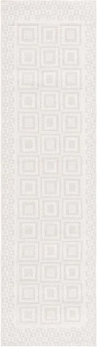 Vista 2 de SAFAVIEH Trends Collection - Alfombra para pasillo, 2 pies 2 pulgadas x 8 pies, color beige y marfil, diseño texturizado moderno, no desprende