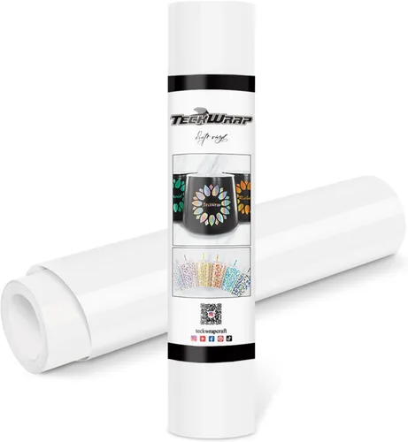 Vista 10 de TECKWRAP - Vinilo adhesivo permanente para manualidades 12 pulgadas x 10 pies Blanco mate