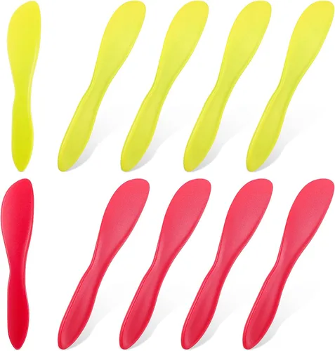 Vista 8 de Esparcidor de mantequilla de plástico, 10 cuchillos multiusos para mantequilla, cuchillos versátiles para glaseado de queso suave, 7 x 1.4 pulgadas