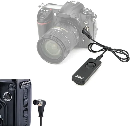 Vista 6 de Kiwifotos MC-30 Control remoto obturador cable para Nikon Z8 Z9 D850 D500 D5 D810 D810A D800 D700 D4s D4 D3 D3s D3X D2H D2X D2Hs D2Xs D300s D300