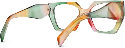 Vista 5 de Zeelool Marco de gafas geométricas vintage para mujer con lente transparente sin receta Fecli ZJGP909372