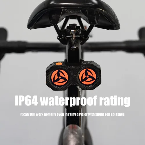 Vista 6 de Luz trasera de bicicleta dinámica para montar de noche, luz trasera de bicicleta Devil's Eyes, lámpara de luz trasera de bicicleta recargable