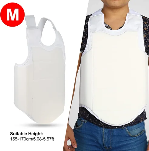 Vista 6 de Protector de pecho de taekwondo, unisex para adultos y niños, chaleco protector de pecho de karate, chaleco protector de pecho para mujeres