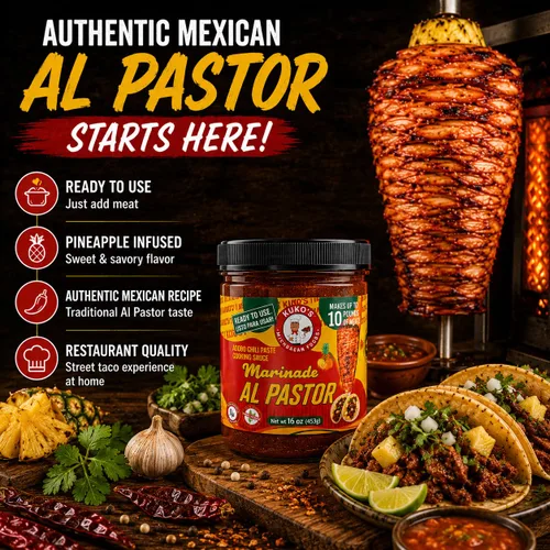 Vista 4 de Al Pastor Adobo Adobo Salsa de cocina Pasta de chile Comercial Usado Pollo Carne Vegano (marrón, Al Pastor Adobo adobo)