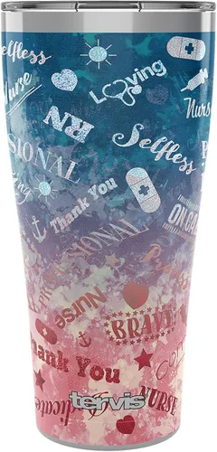 Vista 11 de Tervis Vaso aislado de doble pared Thank a Medical Professional fabricado en Estados Unidos mantiene las bebidas frías y calientes, 16 onzas