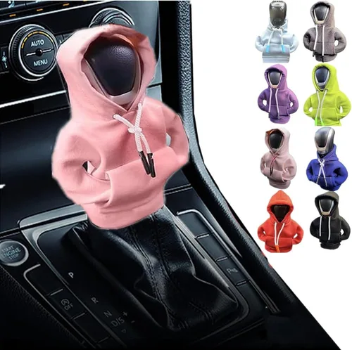 Vista 9 de Topaliving Sudadera con capucha para palanca de cambios de automóvil, divertida perilla de palanca de cambios, suéter para invierno, funda