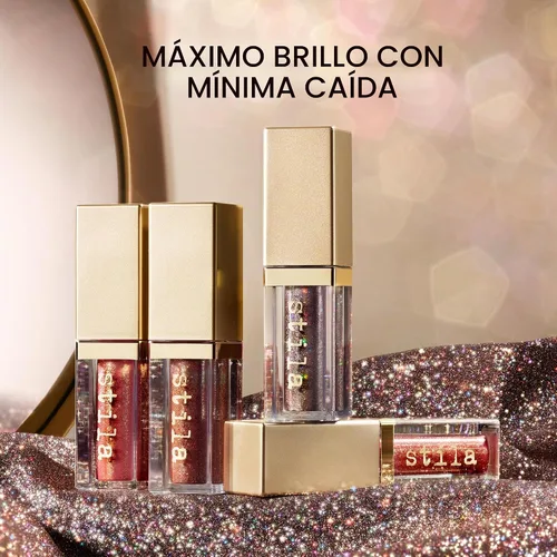 Vista 6 de Stila Magnificent Metals Glitter And Glow Sombra de ojos líquida WANDERLUST