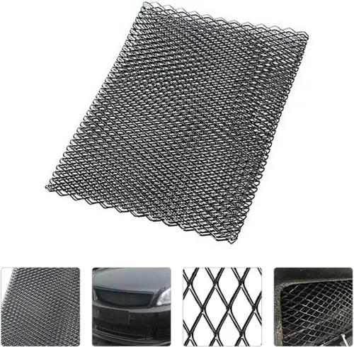 Vista 7 de Universal 40x13 Inch Black Aluminum Alloy Grille Mesh Insert