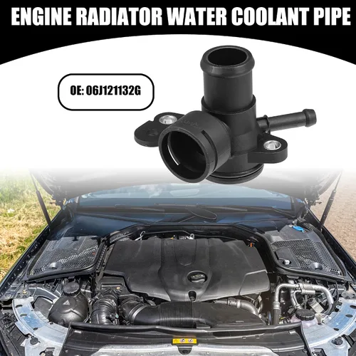 Vista 2 de Tubo de salida de refrigerante para bomba de agua del motor No.06J121132G - Conector de manguera del calentador interior del automóvil