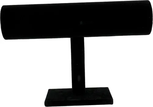 Vista 5 de Comelyjewel Juego de 2 joyas con barra en T de terciopelo negro de 1 fila, organizador de accesorios para espectáculos de eventos, soporte