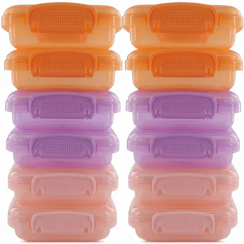 Vista 13 de NADOBA 12 Pcs Lock Top Snack Containers, 4.6 Oz, Snap Lid, 3
