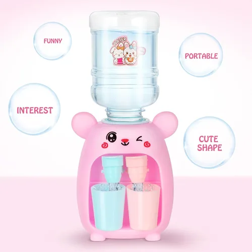 Vista 5 de Dispensador de agua para niños, mini máquina de agua de juguete para niños, dispensador de agua encantador para beber, máquina de agua de juguete