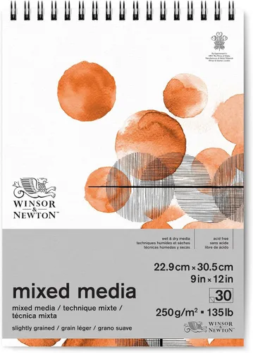 Vista 12 de Winsor & Newton Bloc de medios mixtos profesional, 7" x 10", 30 hojas, 250gsm, blanco