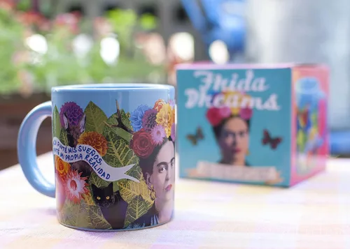 Vista 4 de The Unemployed Philosophers Guild Frida Kahlo Art Coffee Mug - Citas famosas en inglés y español