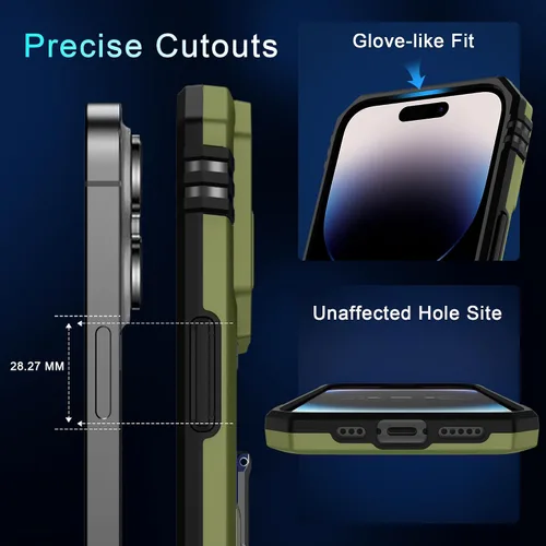 Vista 106 de DEERLAMN Funda para iPhone Xs Max con funda deslizante para cámara + protector de pantalla, soporte giratorio de anillo de grado militar a prueba