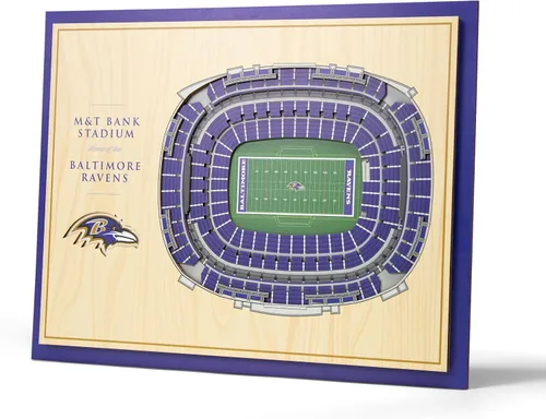 Vista 19 de YouTheFan Arte de pared de 5 capas con vista del estadio de la NFL