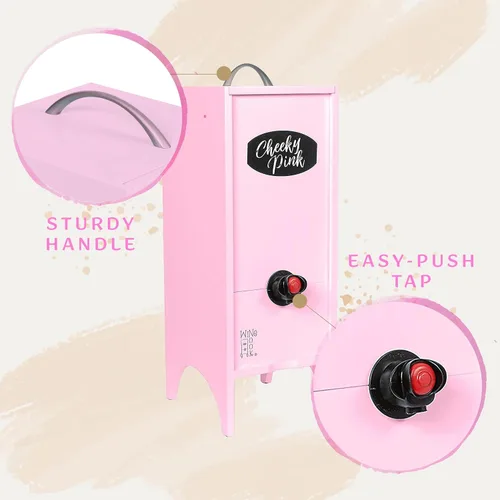 Vista 5 de Dispensador de vino decorativo de vacaciones y Navidad, dispensador de bebidas para el día de la madre, soporte de almacenamiento de vino