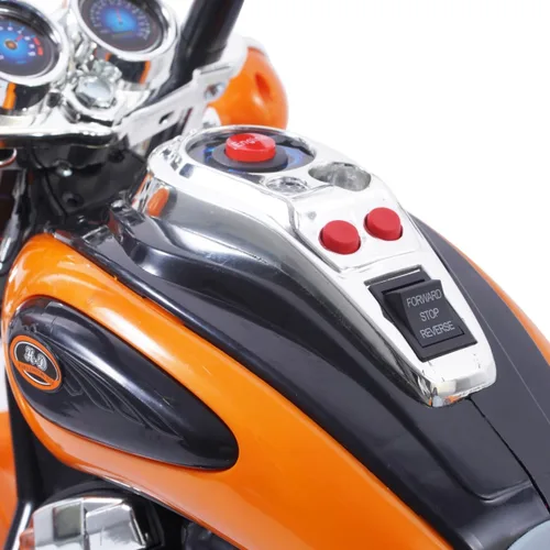 Vista 8 de Freddo Juguetes para niños pequeños de 6 V, funciona con pilas, estilo picador eléctrico, triciclo, para niños de 3 a 6 años, color naranja