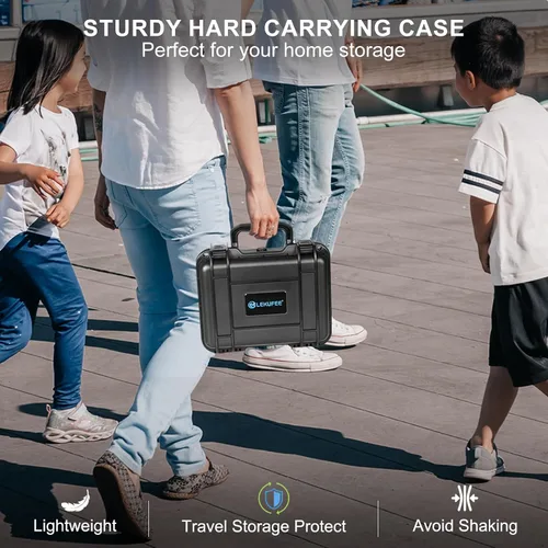 Vista 7 de Lekufee Funda Rígida Resistente al Agua para DJI Osmo Pocket 3, Mic 3/2/Mini, Combo de Creador, Combo de Expansión de Potencia, Cámara de Vlogging