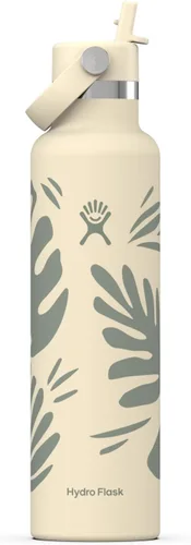 Vista 23 de Hydro Flask Botella de agua – Acero inoxidable aislado – Tapa flexible con pajita de boca estándar, antiderrames, a prueba de fugas y recargable