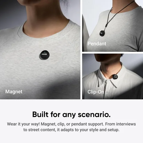 Vista 9 de Insta360 Mic Air (1 TX + 1 RX), Micrófono Inalámbrico con Cancelación de Ruido, Alcance de 300m, para USB-C iPhone/Android/PC/Mac, Vlog, Transmisión