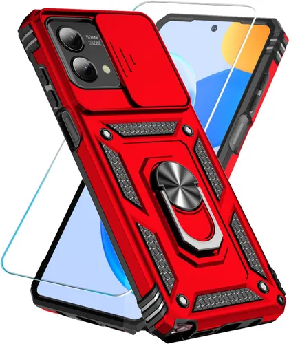 Vista 11 de SunStory Funda para teléfono Motorola Moto G Stylus 5G 2023 con protector de pantalla HD y cubierta deslizante para la cámara y patas de apoyo, Negro