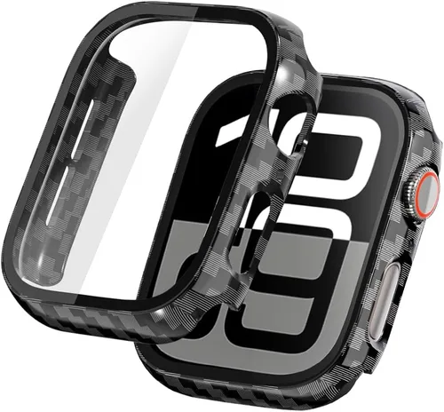 Vista 16 de Juego de 2 fundas de PC duro para Apple Watch SE 3 (2025) / SE2 / SE / Series 6/5/4, protector de pantalla de 40 mm, con protector de pantalla