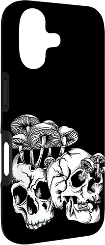 Vista 3 de Skull Goth Gothic Occult Emo Satanic Mushroom Skeleton Case for iPhone 17
