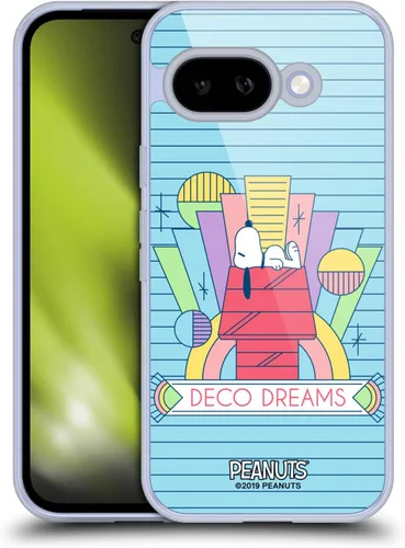 Vista 251 de Head Case Designs Snoopy Deco Dreams - Funda de gel con licencia oficial de Peanuts Blue Pattern [protección de grado militar] compatible con Google